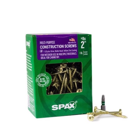 Spax SPAX Multi-Material No. 8 in. X 2 in. L T-20+ Wafer Head Serrated Construction Screws 4281020400504